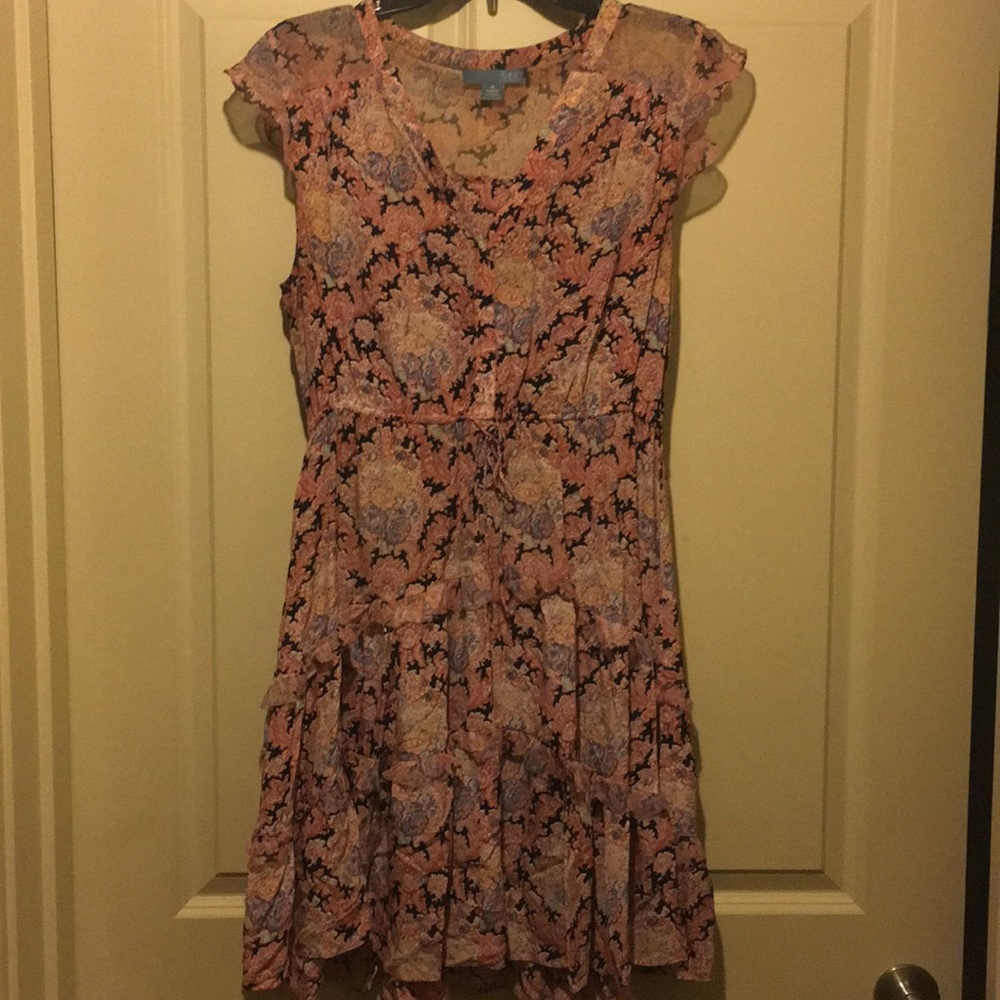 Amthroplogie lil paisley floral pink black dress